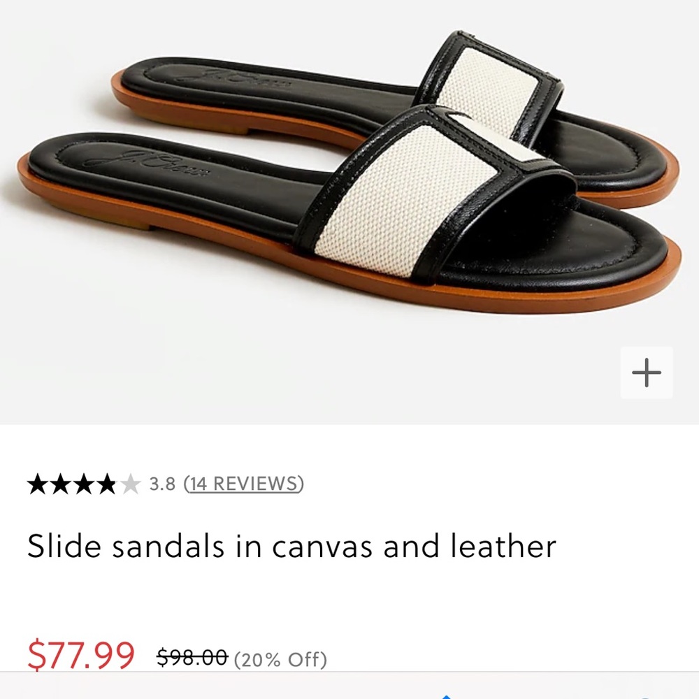 J Crew Leather Slides